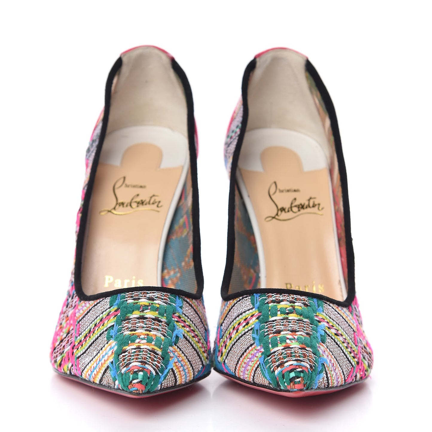 Lace Rete Tresse Suede Hippie Follies 100 Pumps 37.5 Multi