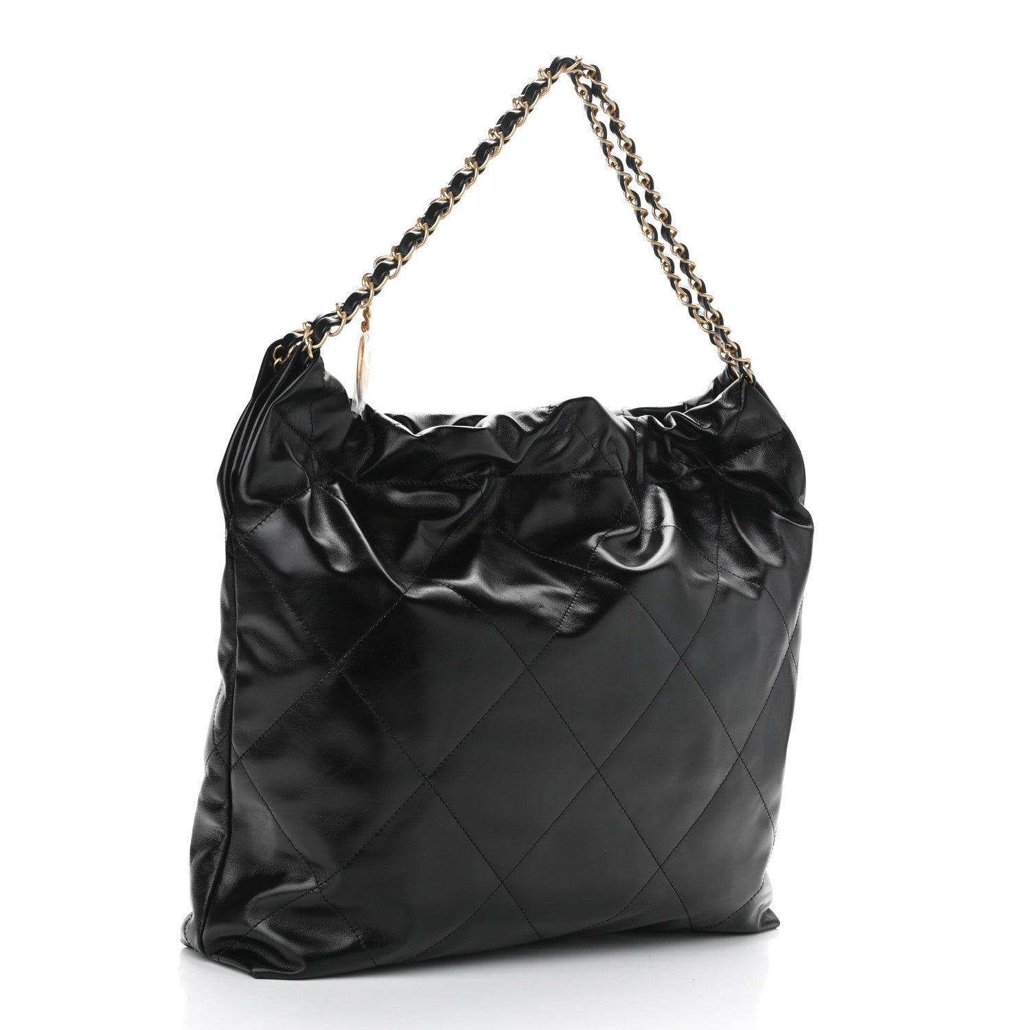 Chanel Shiny Calfskin Quilted Chanel 22 Black 4 of 11