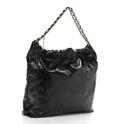Chanel Shiny Calfskin Quilted Chanel 22 Black 4 of 11