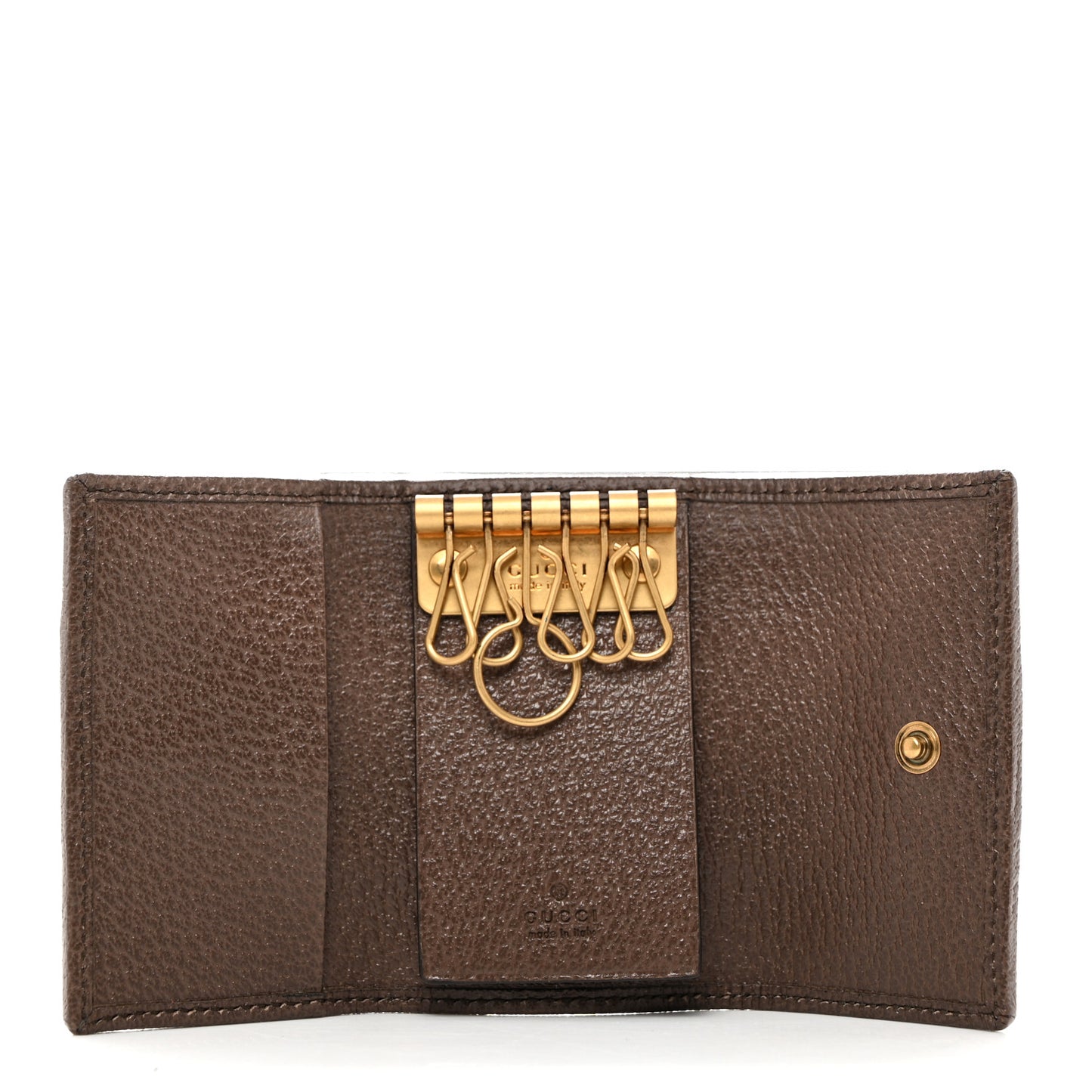 GG Supreme Monogram Web Ophidia 6 Key Holder Case Beige New Acero