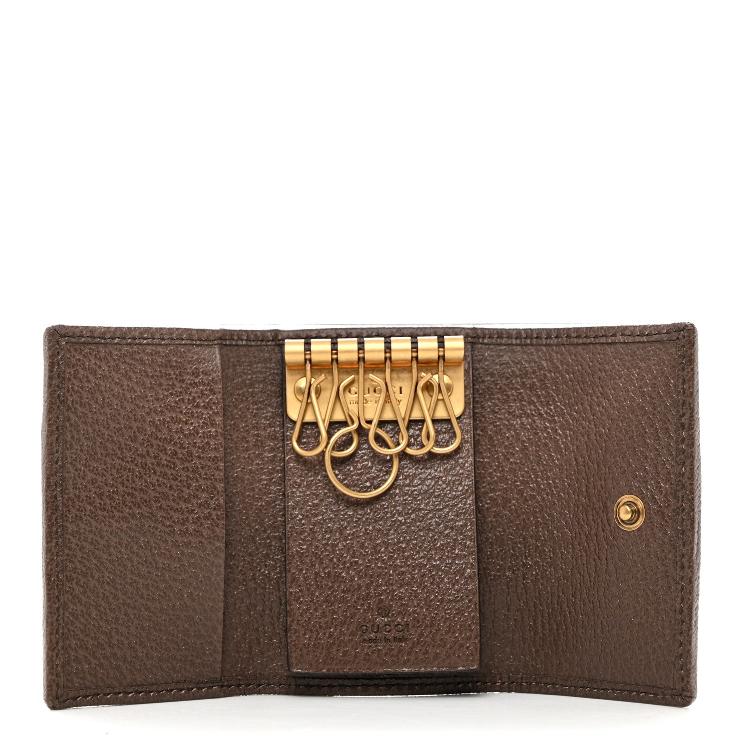 Gucci GG Supreme Monogram Web Ophidia 6 Key Holder Case Beige New Acero 5 of 9