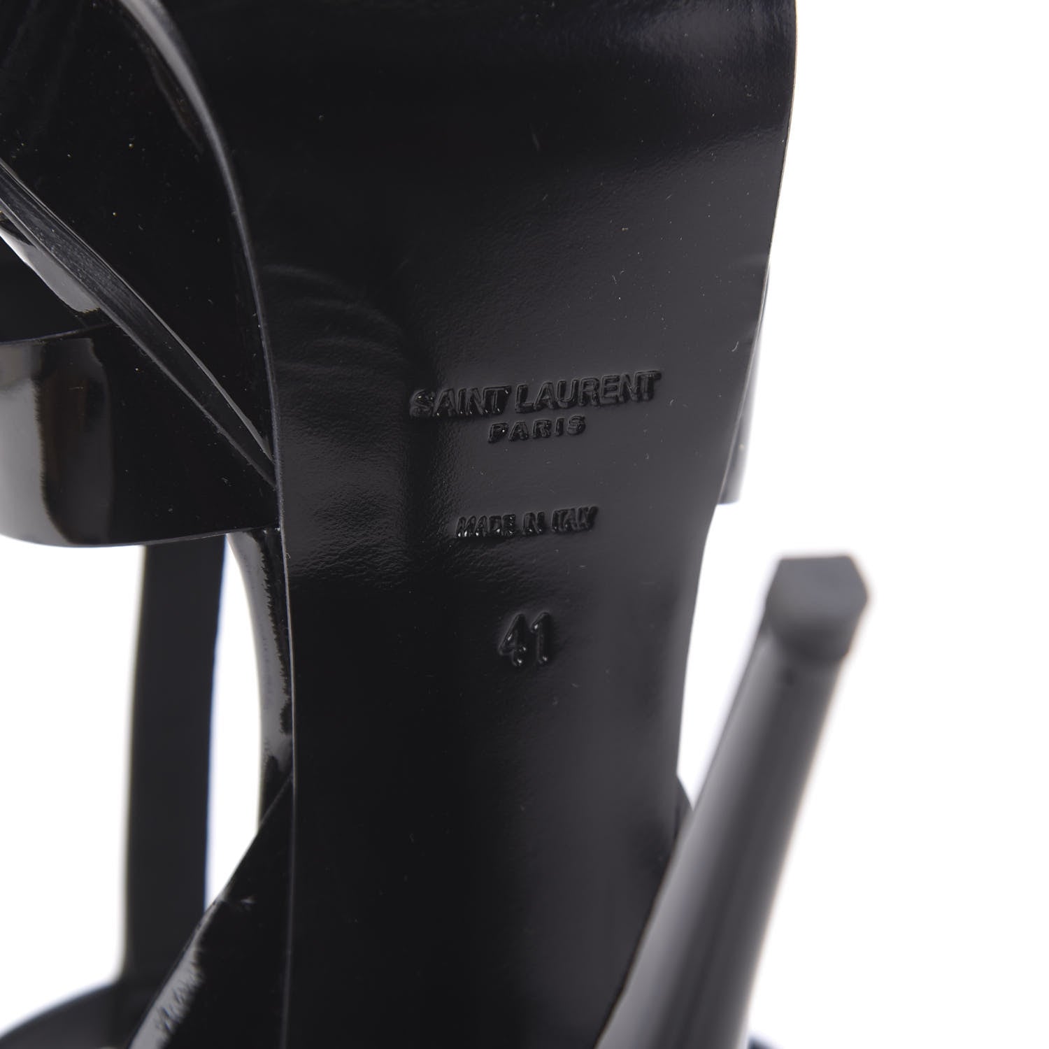 Saint Laurent Patent Tribute 105 Platform Sandals 41 Black 8 of 11
