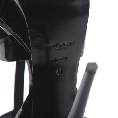 Saint Laurent Patent Tribute 105 Platform Sandals 41 Black 8 of 11
