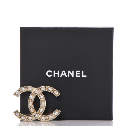 Chanel Pearl Studded CC Brooch Pin 5 of 5