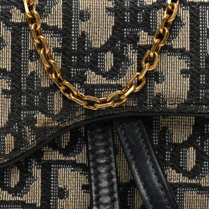 Christian Dior Oblique Nano Saddle Chain Pouch Blue 8 of 14