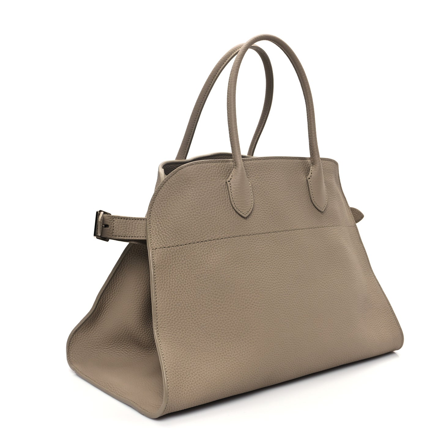 Matte Grained Calfskin Soft Margaux 15 Dark Taupe