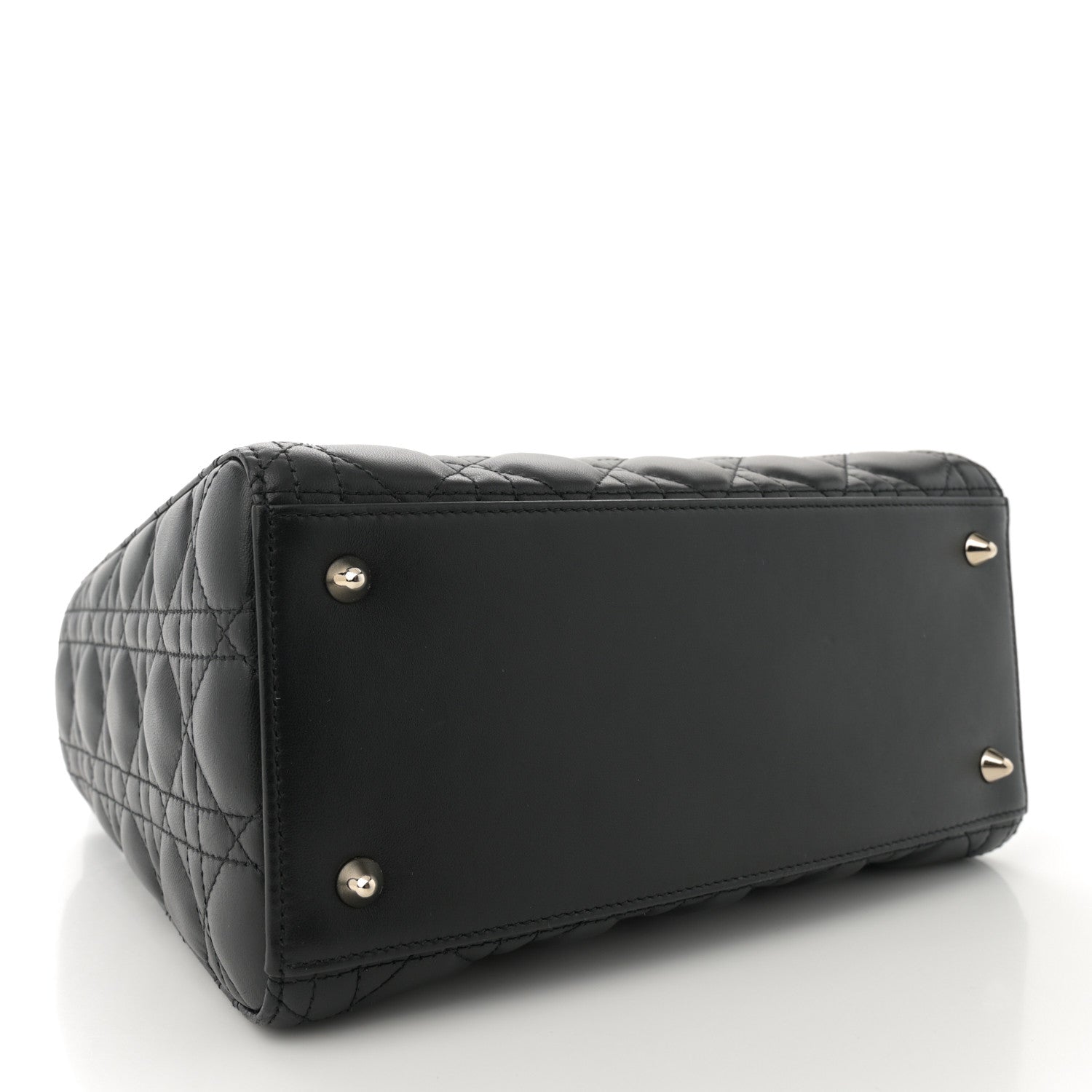 Christian Dior Lambskin Cannage Medium Lady Dior Black 4 of 12