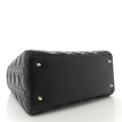 Christian Dior Lambskin Cannage Medium Lady Dior Black 4 of 12