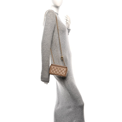 Chanel Lambskin Quilted Pearl Crush Small Vanity Case With Chain Beige 2 of 11
