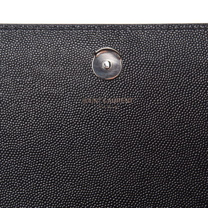 Saint Laurent Grain De Poudre Medium Classic Monogram Kate Satchel Black 7 of 10