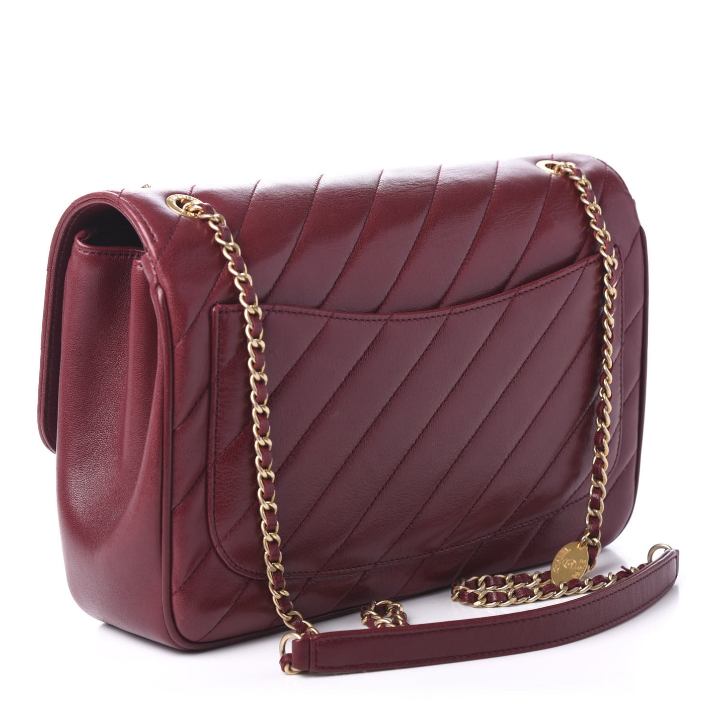 Lambskin Quilted Jumbo Coco Vintage Flap Burgundy