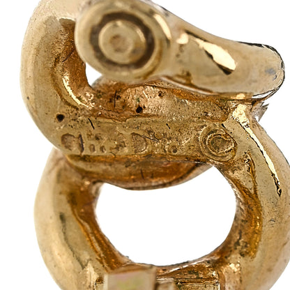 Christian Dior Chain Link Clip On Earrings Gold 5 of 5