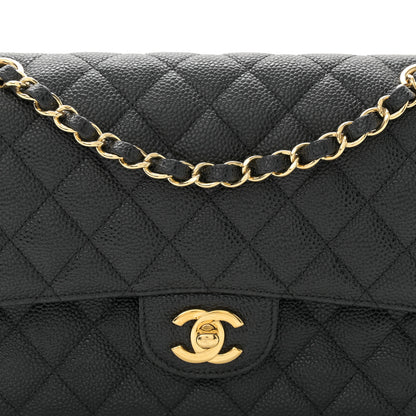 Chanel Caviar Quilted Medium Double Flap Black 8 of 10