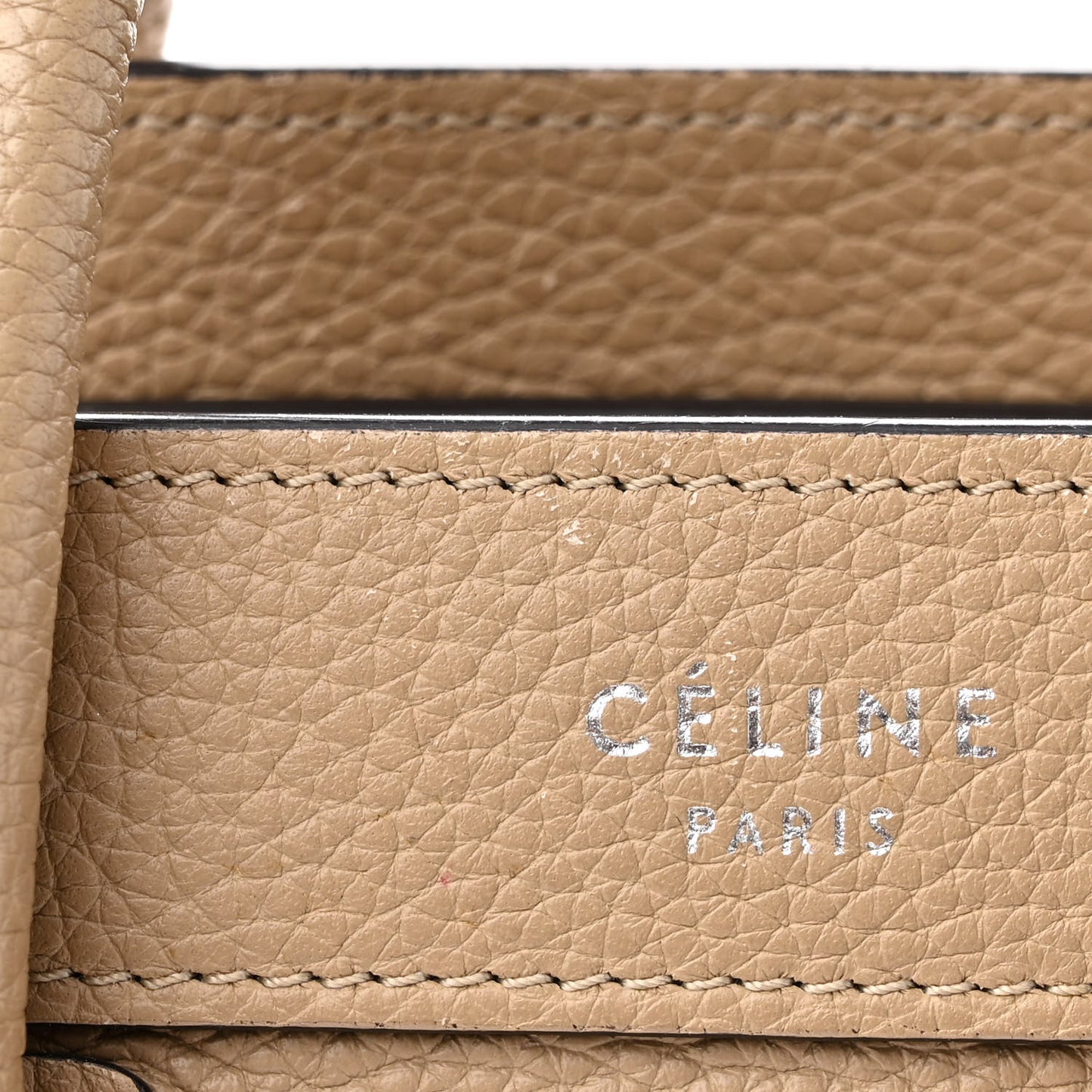 Drummed Calfskin Nano Luggage Dune