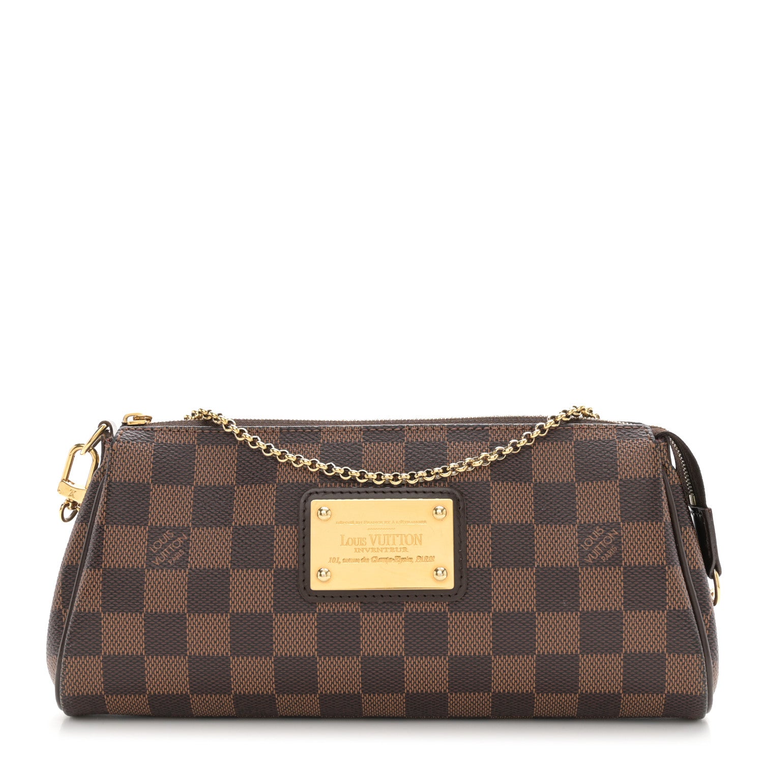 Louis Vuitton Damier Ebene Eva Clutch 1 of 10
