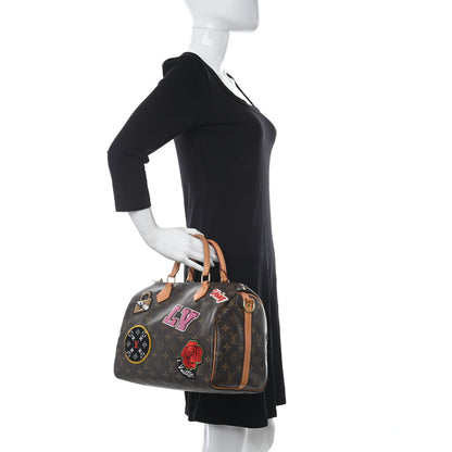 Louis Vuitton Monogram Patches Speedy Bandouliere 30 2 of 17