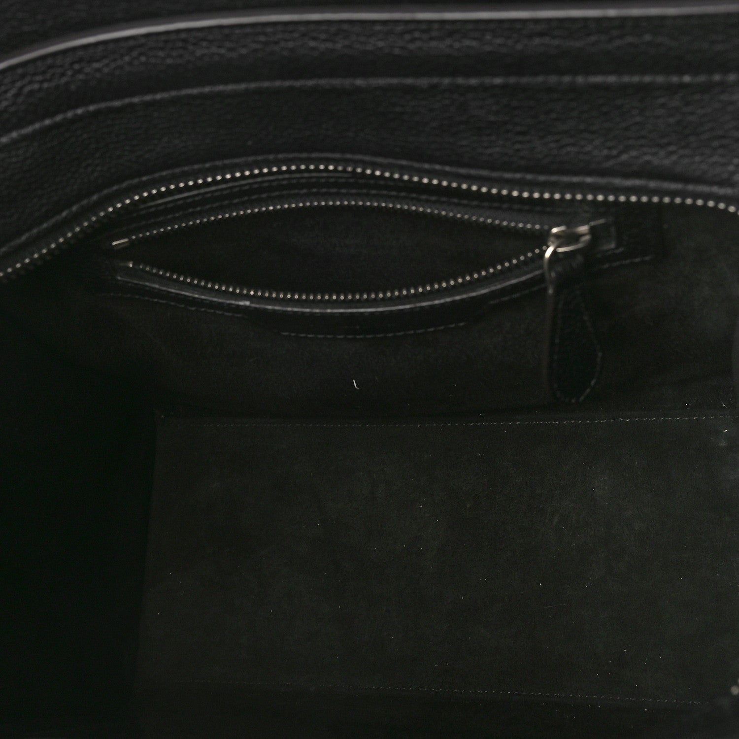 Celine Drummed Calfskin Micro Luggage Black 5 of 9