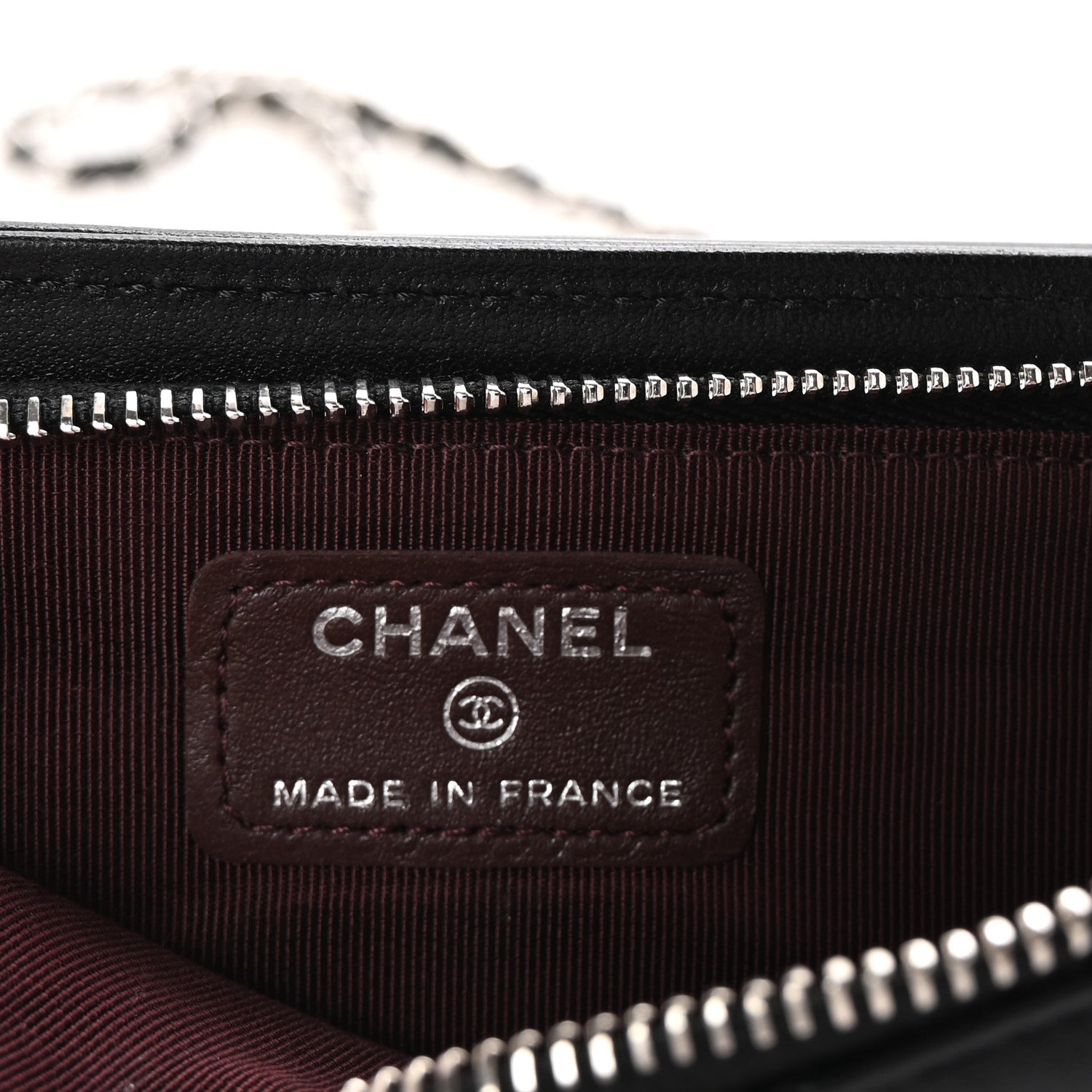 Chanel Lambskin Quilted Zip Phone Case Black 6 of 11
