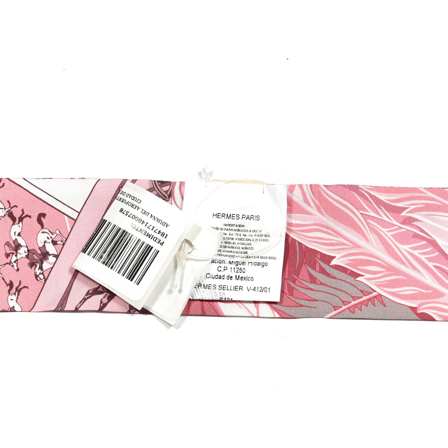 Silk Cheval Phoenix Twilly Grenadine Rose Gris