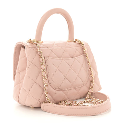 Chanel Caviar Quilted Extra Mini Coco Handle Flap Light Pink 3 of 13