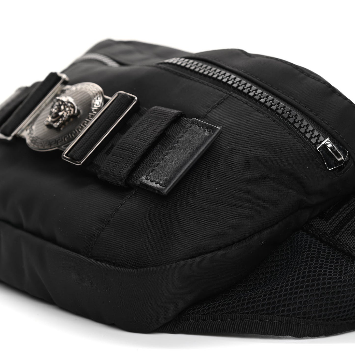 Nylon Palazzo Medusa Belt Bag Black