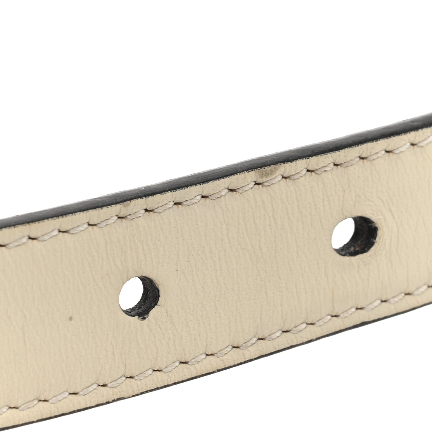 Plutone Calfskin Double G 20mm Belt 75 30 Mystic White