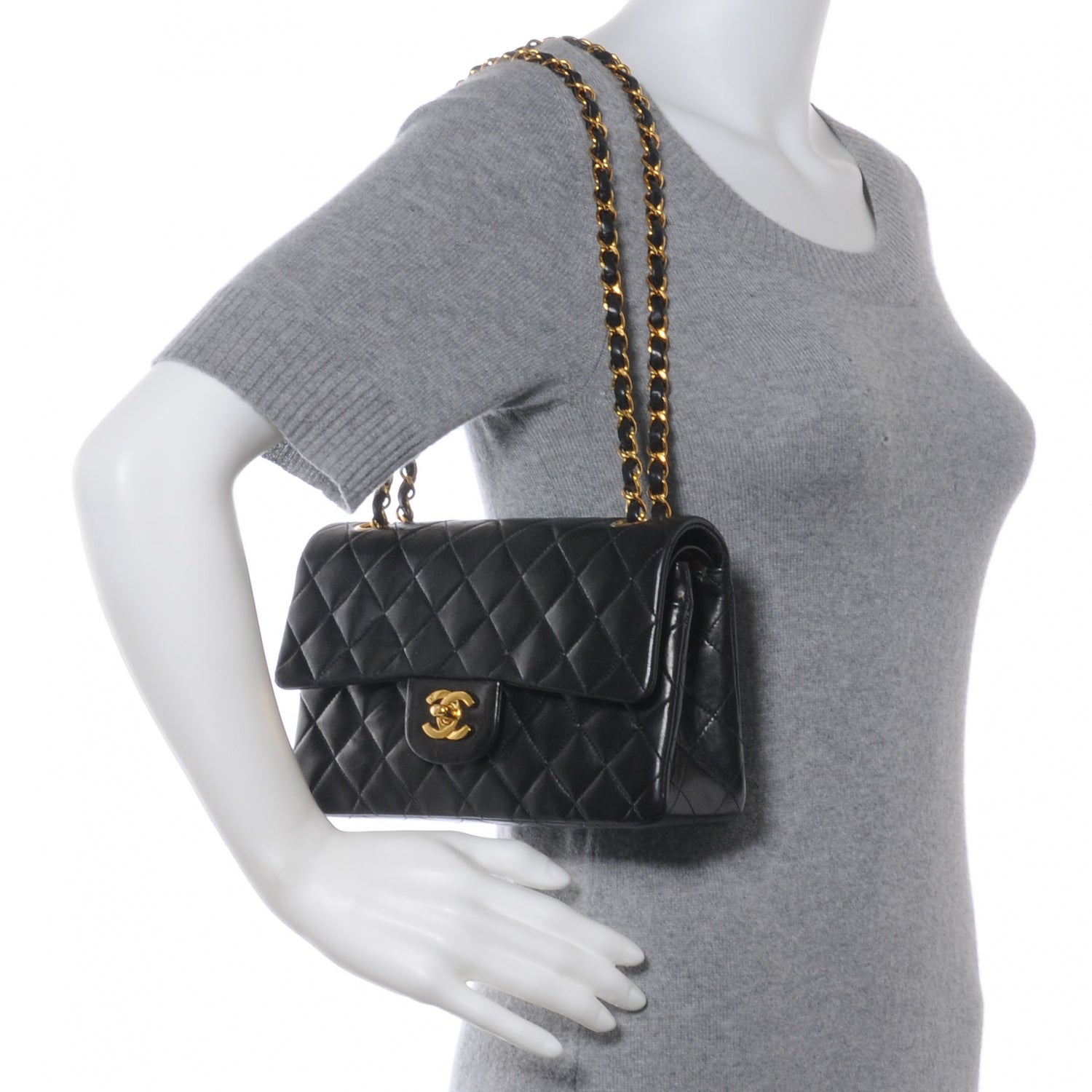 Chanel Lambskin Small Double Flap Black 2 of 9