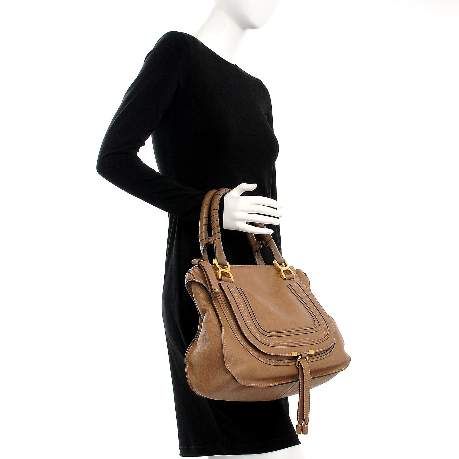 Chloe Calfskin Medium Marcie Satchel Nut 2 of 9