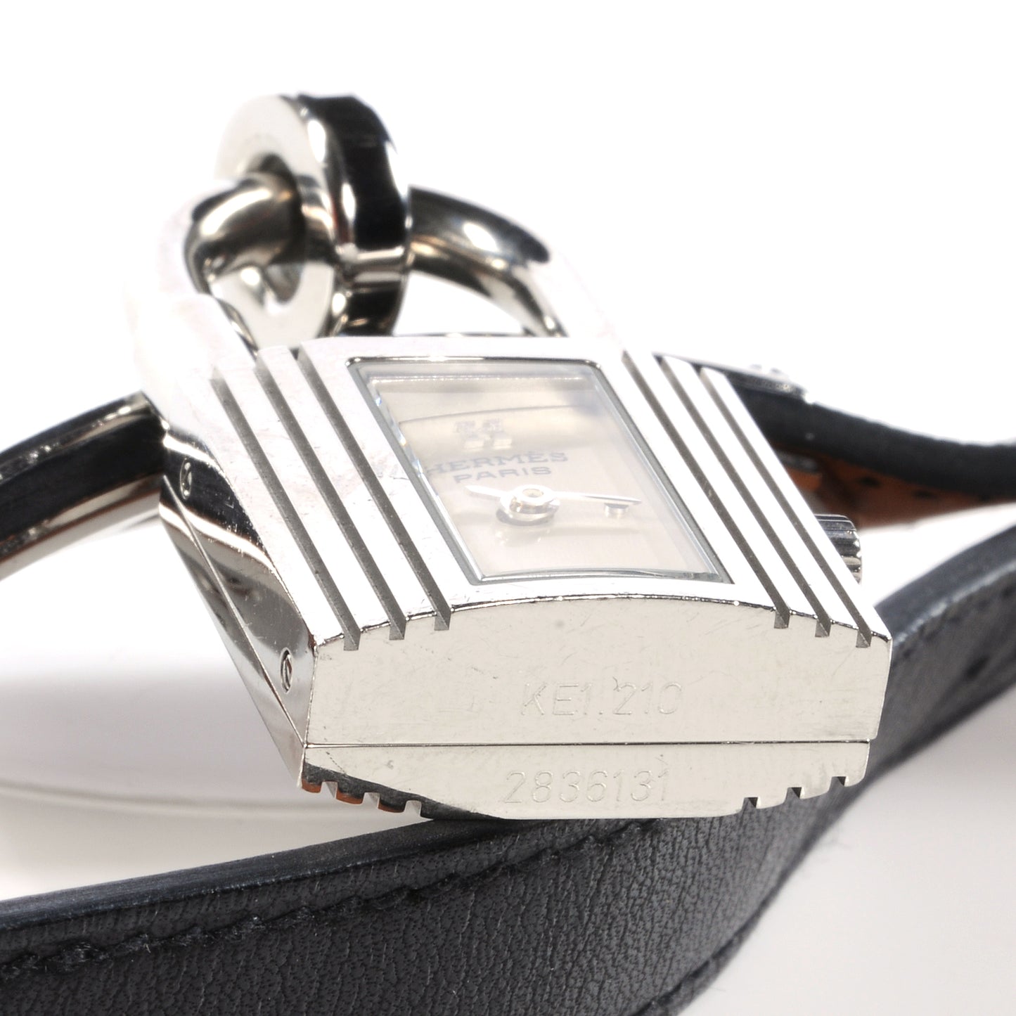 Stainless Steel Barenia 20mm Kelly Cadena Double Tour Quartz Watch Noir
