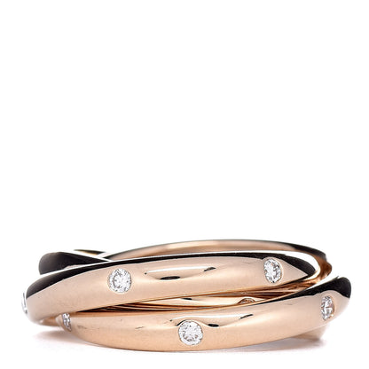 Cartier 18K Yellow Gold Diamond Constellation Trinity Ring 49 4.75 1 of 5