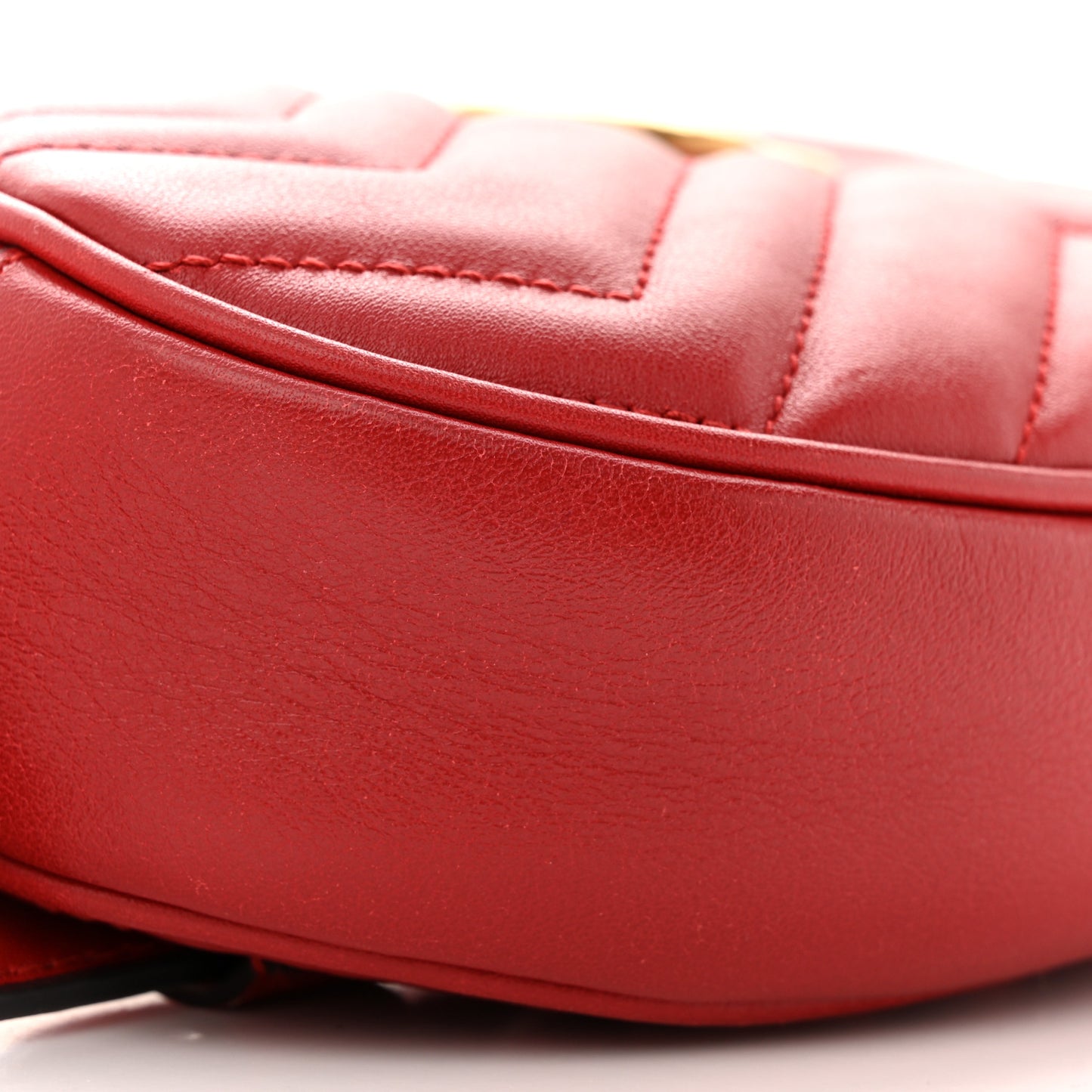 Calfskin Matelasse GG Marmont Belt Bag 95 38 Hibiscus Red