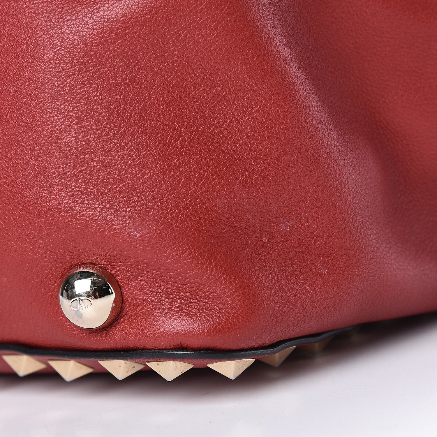 Valentino Garavani Vitello Small Rockstud Tote Rosso Valentino 11 of 11
