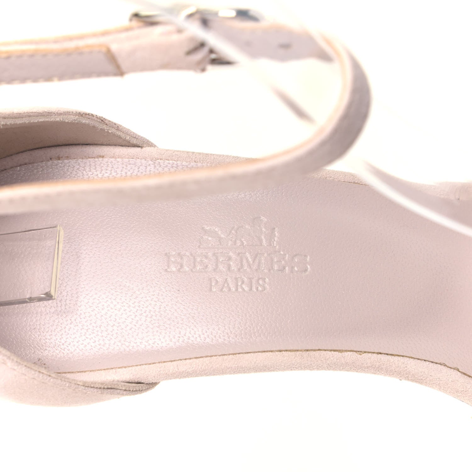 Hermes Suede Goatskin Crystal Premiere 70 Sandals 37 7 of 8