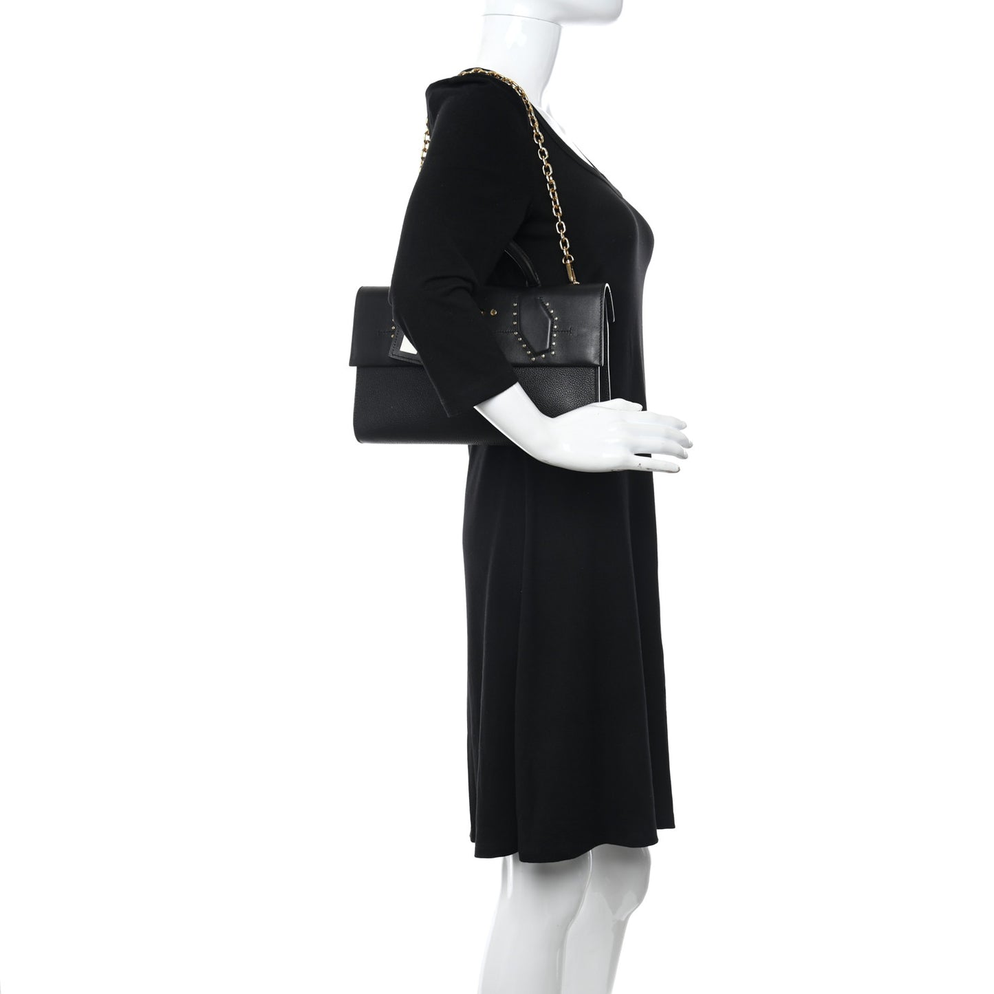 Calfskin City Steamer Pochette Black