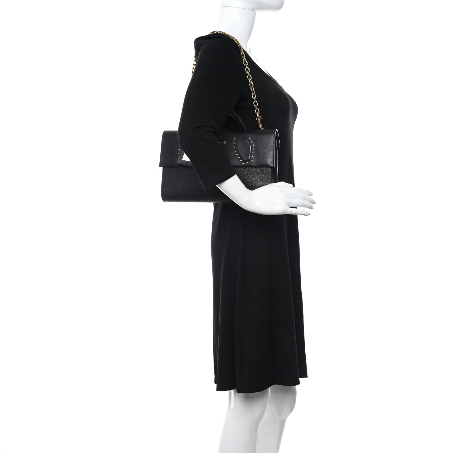 Louis Vuitton Calfskin City Steamer Pochette Black 2 of 9