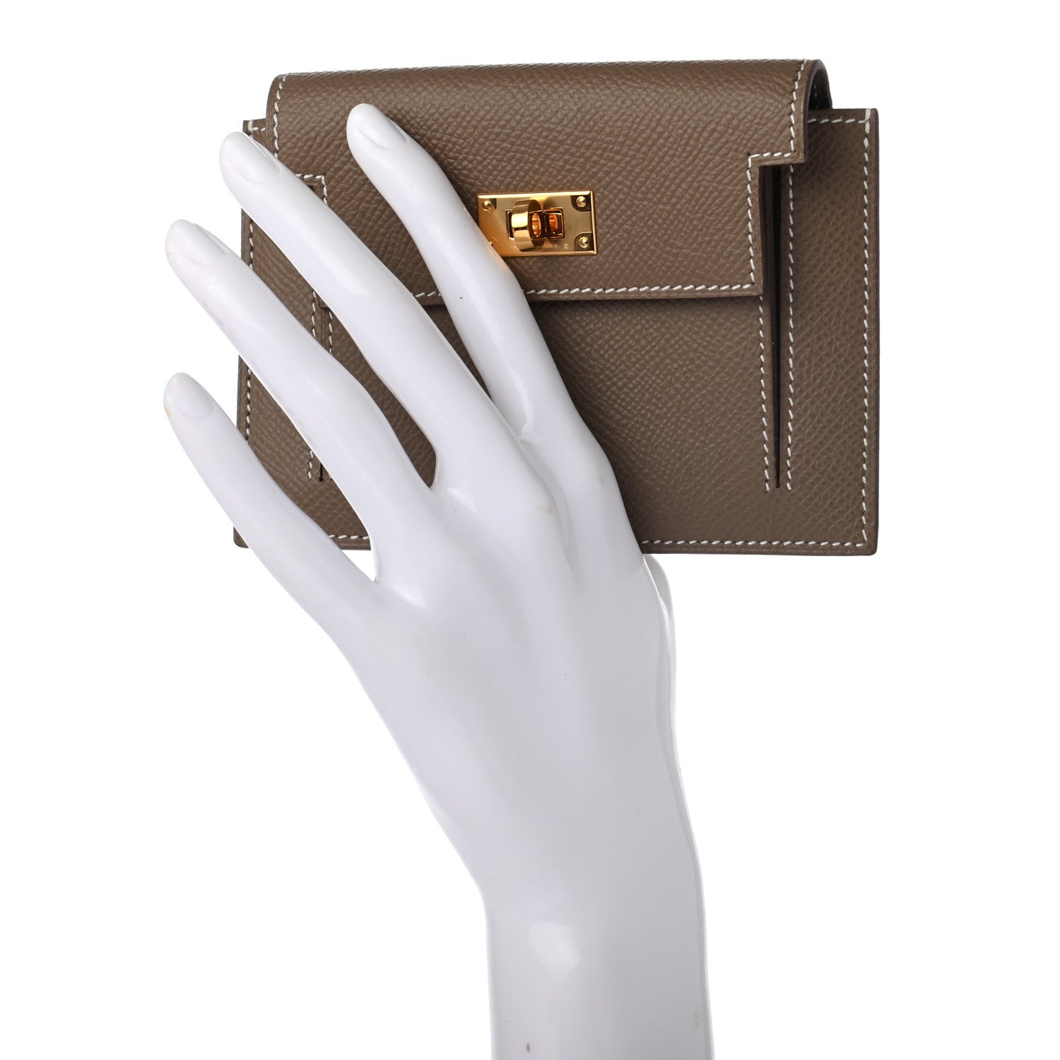 Hermes Epsom Kelly Pocket Compact Wallet Etoupe 2 of 7