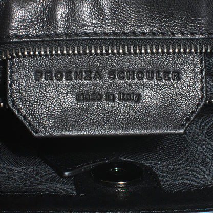 Proenza Schouler Woven Leather PS1 Medium Satchel Saffron and Black 7 of 8