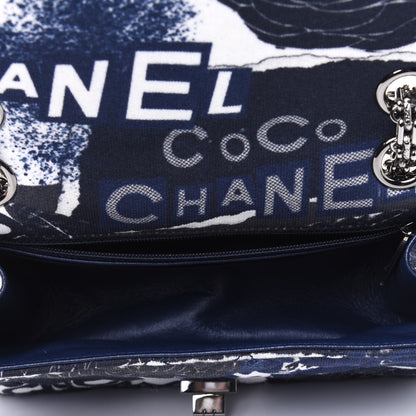 Chanel Jersey Quilted Camellia 2.55 Reissue Mini Flap Black White 5 of 15
