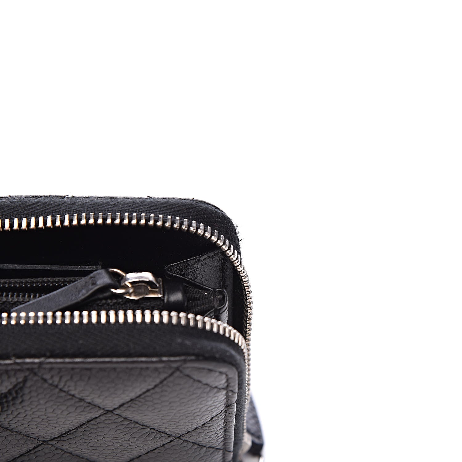 Chanel Caviar Quilted Small Gusset Zip Around Wallet Black 14 of 15