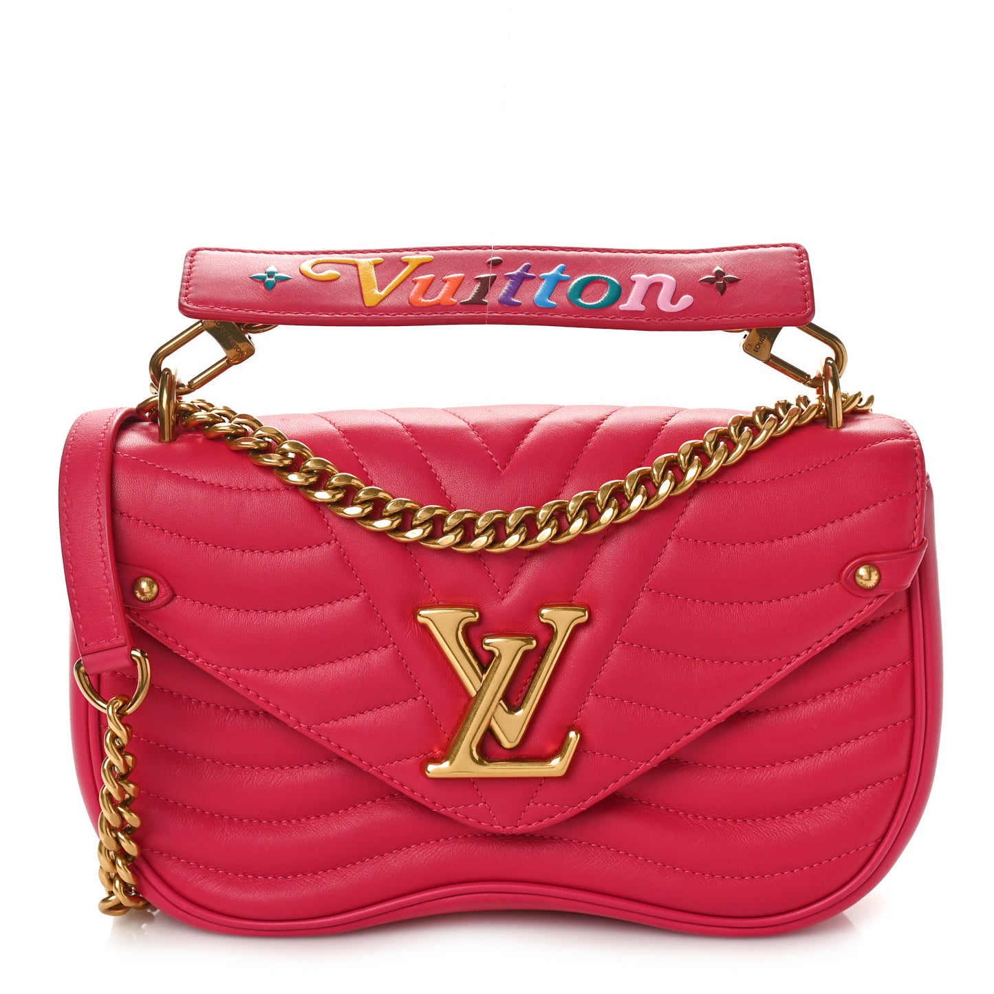 Calfskin New Wave Chain MM Rose Freesia