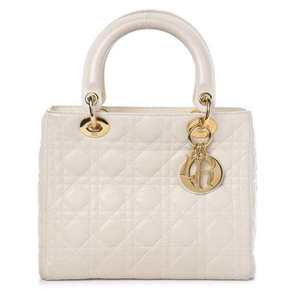 Christian Dior Lambskin Cannage Medium Lady Dior Light Beige 1 of 19
