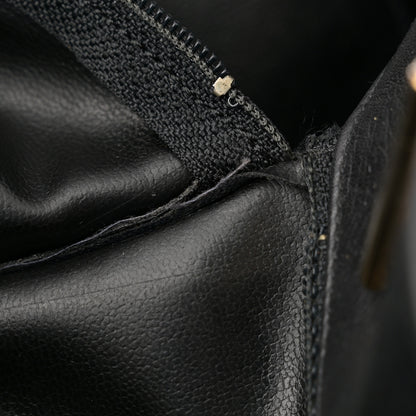 Chanel Lambskin Quilted Shopping Tote Black 12 of 17