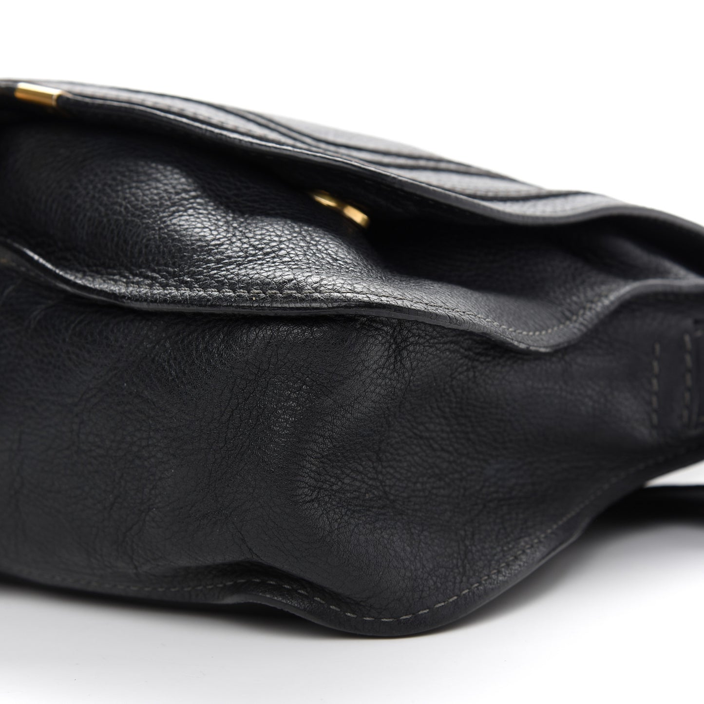 Calfskin Medium Marcie Top Handle Bag Black