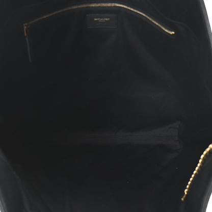 Saint Laurent Lambskin Quilted Maxi Icare Shopping Tote Black 6 of 10