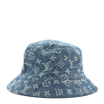 Louis Vuitton Monogram Denim Transformable Bob Bucket Hat Blue 1 of 15