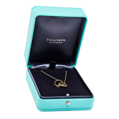 Tiffany 18K Yellow Gold 1837 Interlocking Circles Pendant Necklace 6 of 6
