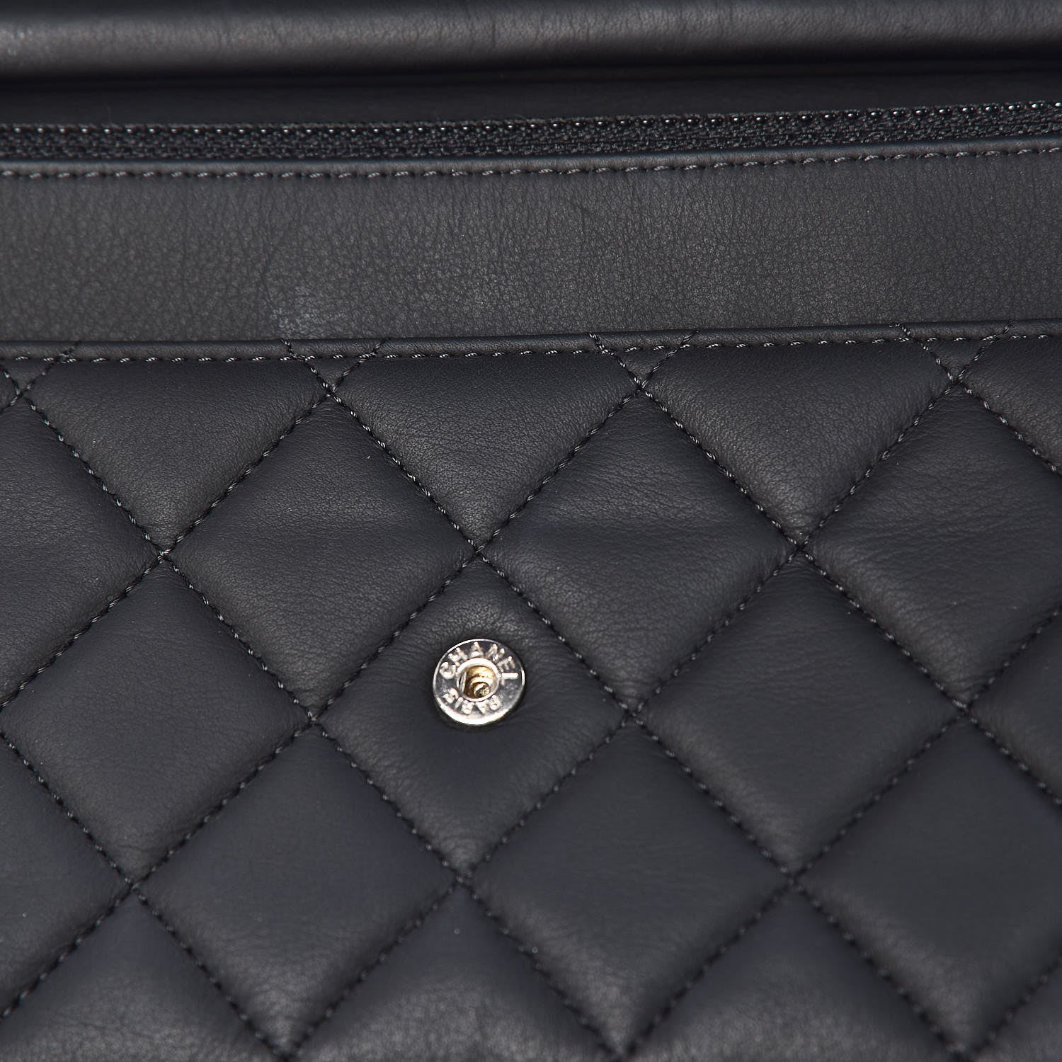 Chanel Calfskin Quilted Wallet On Chain WOC Black 12 of 12