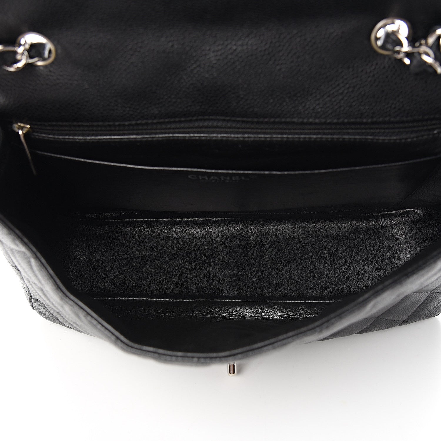 Chanel Caviar Quilted Jumbo Single Flap Black 4 of 9