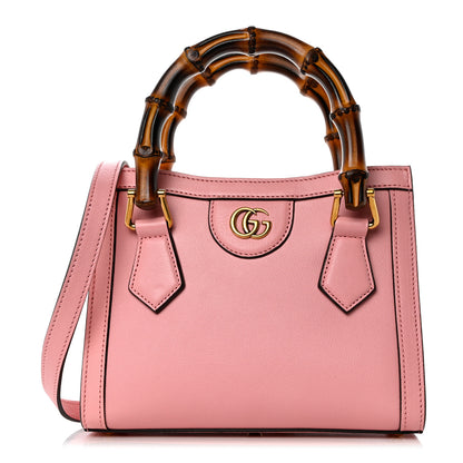 Gucci Wonka Grain Calfskin Mini Diana Tote Bag Wild Rose Fuxia Fluo 1 of 10