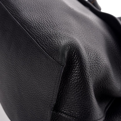 Gucci Pebbled Calfskin Large Bamboo Daily Top Handle Bag Black 14 of 19